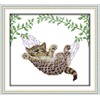Abillyn Embroidery Cross Stitch Kits Cat on Hanging Basket Stamped
