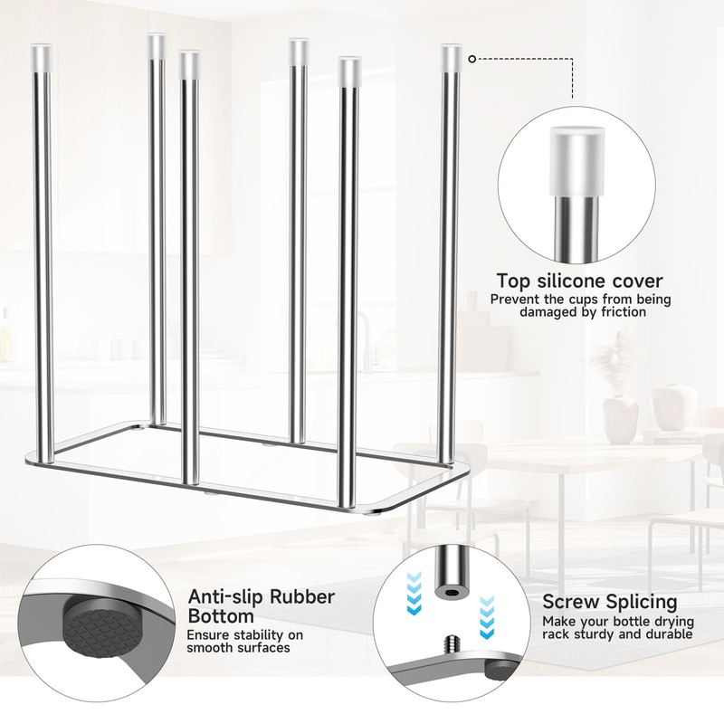 XILIMEN Water Bottle Drying Rack Reusable Bottle Rack Dryer Kitchen