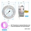 MEANLIN MEASURE 0~10Psi Liquid Filled Pressure Gauge Front Flange Panel