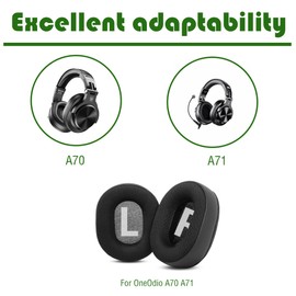 Gobelieve Ear Pads Replacement Ear Cushions Compatible with OneOdio A70 A71 Bluetooth Headphone Earpads Earcups Parts