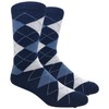 Fine Fit Black Label Men's Dress Socks (Argyle - Navy