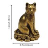 Purpledip Rare Miniature Brass Figurine Cat: Collectible Statue With Detailed