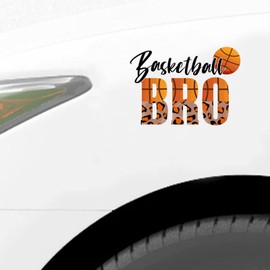 Basketball Brother Sticker, Leopard Print Basketball Vinly Decal for Cars Laptops, Windows, Walls, Fridge, Toilet and More - Sport Theme Stickers 11in