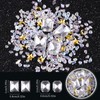 6 Wheels Mixed Sparkle Nail Art Rhinestones Diamonds Crystals Butterfly
