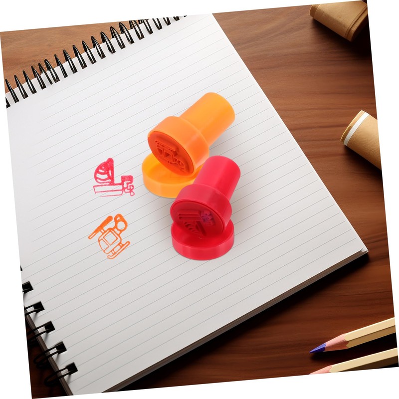 SUPVOX 10pcs Cartoon Transport Stampers for Party Favors Craft Stamps