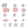 September Promotion 20 Pc Pink Ceramic Dinnerware SetWholesale Restaurant Ceramic