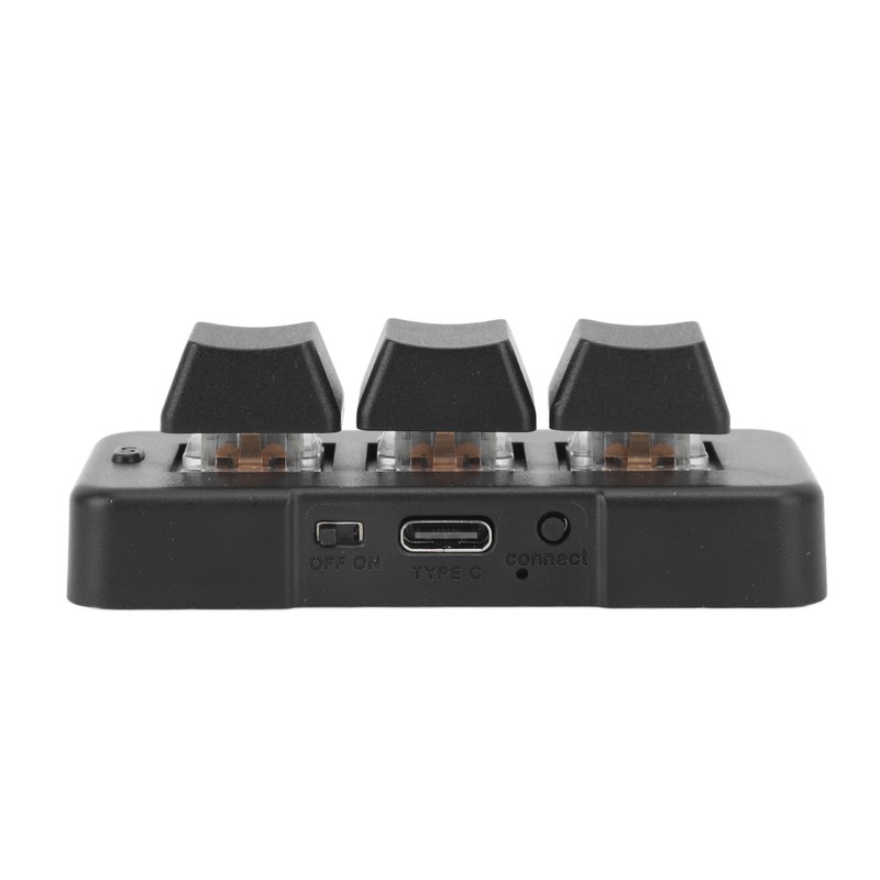 Customize 3 Keys Keyboard Black 3 Keys One Handed Mini