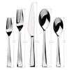 Gourmet Settings 20-Piece Silverware Strand Collection. Polished Stainless Steel Flatware