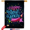 Breeze Decor New Year Popping Happy House Flag Set Winter