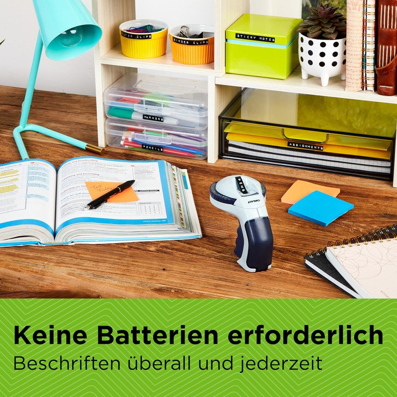 Dymo Omega Etikettenprägegerät | Ergonomisches Prägegerät mit einem intuitiven Dreh-Klick-System