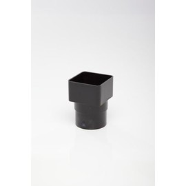 POLYPIPE RS231 Black Downpipe Adaptor 65mm Square to 68mm Round
