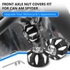 BAKAFOH CNC Aluminum Front Wheel Axle Nut Covers Caps For
