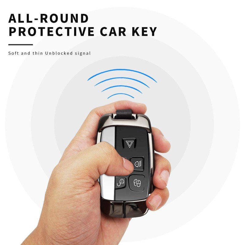 MARCHFA Leather Key Case Key Case Compatible with Evoque Discovery