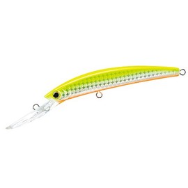 Yo-Zuri Crystal Minnow Deep Diver Lure, 3-1/2-Inch, Holographic Chartreuse