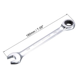 sourcing map 1/2 Inch Ratcheting Combination Wrench SAE 72 Teeth 12 Point Ratchet Box Ended Spanner Tools, Cr-V