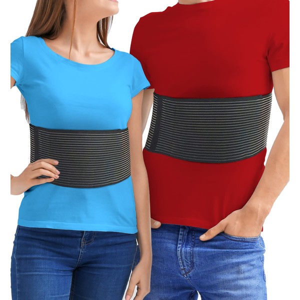 Rib Brace Chest Binder – Rib Belt to Reduce Rib Cage Pain. Chest Compression Support for Rib Muscle Injuries, Bruised Ribs or Rib Flare. Breathable Chest Wrap Breast Binder for Women or Men (Large/XL)