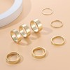 LOYALLOOK 8Pcs 14K Gold Filled Rings Stainless Steel Stacking Rings