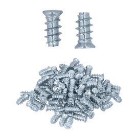 HELPMATE Euro Screws Countersunk Head 6.3 x 13 Galvanised - Pack of 50 Furniture Screws with PZ 3 Drive and Full Thread - Ideal for Solid Wood and Wood Composite Panels