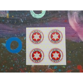 Corgi 237 Oldsmobile County Sheriff Reproduction Stickers ( Set of 4 )