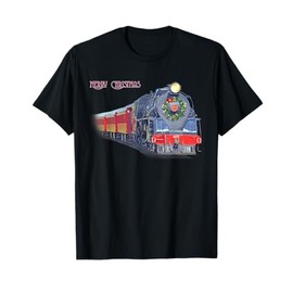 Christmas Steam Train Locomotive Matching Family Pajamas T-Shirt