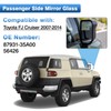 TOP-MAX Passenger Side Mirror Glass Replacement For Toyota FJ Cruiser