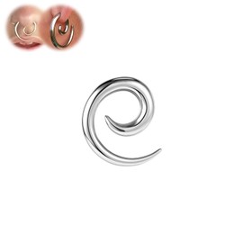 BodyAce Stainless Steel Ear Weights Gauges, Spiral Earrings Expander Snail Twist Ear Plugs, Earring Stretching Tapers Ear Gauge 2/4/6/8/10g Piercings Jewelry (3mm)