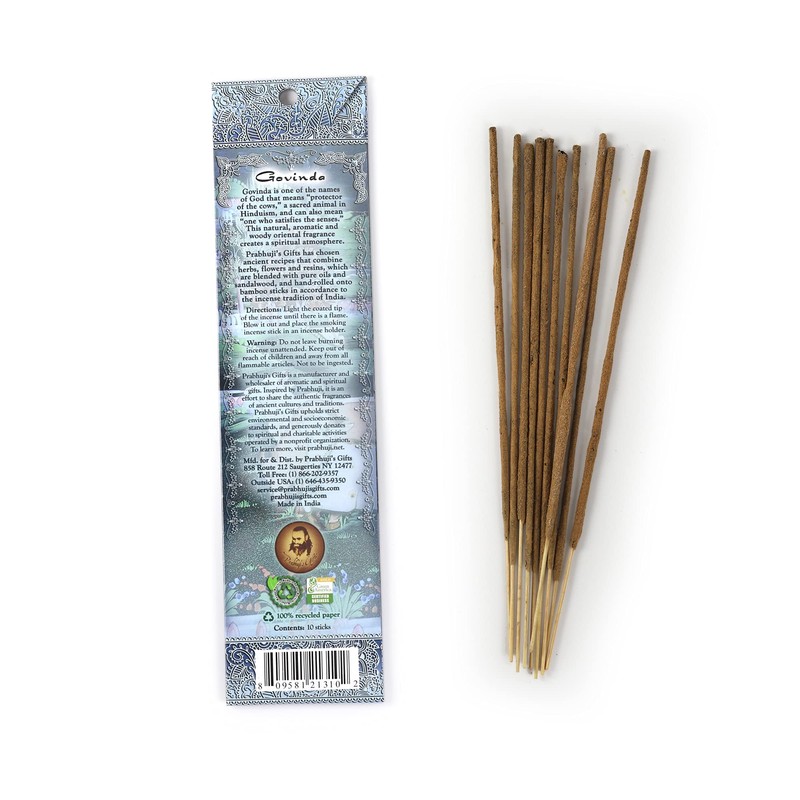 Govinda - Sandalwood, Sage & Lavender - Ramakrishnananda Hand-Rolled Stick