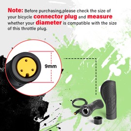 E-Mangue 3 Pin Female Ebike Half-Twist Throttle for BAFANG BBS01B BBS02B BBSHD Mid Motors, Waterproof Speed Throttle Handlebar for BAFANG Conversion Kit Accessories