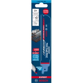 Bosch Professional 1x Expert ‘Thick Tough Metal’ S 955 CHC Reciprocating Saw Blade (for Tough steel, Cast iron, Length 150 mm, Accessories Reciprocating Saw)