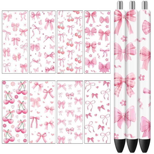 INCOK Rub on Transfers for Crafts - 8 Sheets Pink