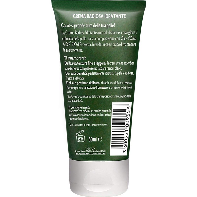 Tesori di Provenza Day Organic Moisturising Face Cream, Radiation Cream