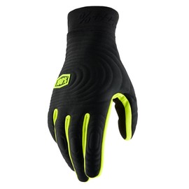 100% Brisker Xtreme Gloves Black/Fluo Yellow - S