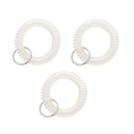 Daio Seisakusho Coil Bracelet, Set of 3, Wrist, Coil, Elasticity, Key Chain Parts, For Lost Prevention, Urethane Bracelet, Polyurethane