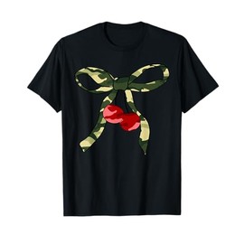 Camouflage Bow and Cherry Coquette Cherry For Men Women Kids T-Shirt
