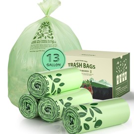 Compost bags 13 gallon 60 Packs, Large Compostable Trash Bags，AYOTEE Biodegradable Trash Bag 13 gallon,Thicked Tall kitchen Garbage Bag Unscented