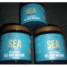 Mielle Organics Lot of 3 Mielle Sea Moss Anti-Shedding Gel Masque infused w/ Saw Palmetto 8 Oz.