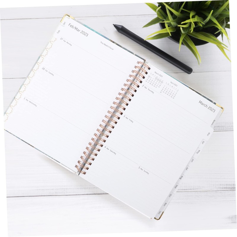 KICHOUSE Schedule Notebook Coil Binding 2023 Year Budget Planner English