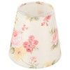 Cloth Lamp Shade Flower Pattern Clip On Bulb Lampshade for
