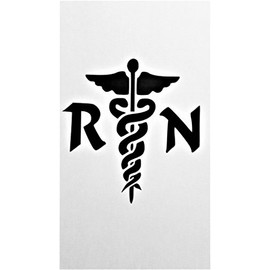 Chase Grace Studio Nurse Nursing RN Star Of Life Vinyl Decal Sticker|BLACK|Cars Trucks Vans SUV Laptops Wall Art|5.5" X 5.25"|CGS550