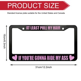 HQRNYP Driver Pick Music License Plate Frame, License Plate Cover, Funny Aluminium Alloy Car Tag Holder Cover with 2 Holes, Car Decoration Accessories Auto Tag Protector for Most Vehicles (01)