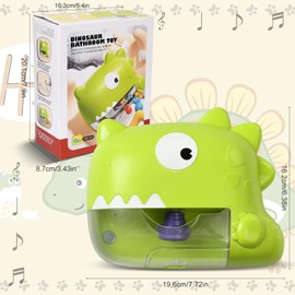 Pumwoy Badewannenspielzeug Badespielzeug Baby, Badespielzeug Bubble Mit Musik, Badewanne Spielzeug Kinder, Badespielzeug Seifenblasenmaschine, Dinosaurier Badespielzeug Baby Wasserspielzeug