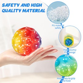 Moon Ball, 4pcs Moonball with Super High Bouncing, PU Sponge Space Bouncy Balls for Kids, Stress Balls for Adults, Exercise Ball for Hand-Eye Coordination, Party Favors
