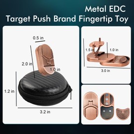 Fidget Adults Toy for ADHD，Magnetic Metal Fidget Toy for Desk，Cool EDC Magnets Slider Stress Relief Toy for Office，Anxiety Relief Haptic Multiple Ways Play Finger Push Spin Coins Decompression Toys