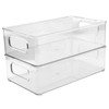 CHUENKUK Fridge Organiser, Stackable, Set of 3, 25.5 x 15.1
