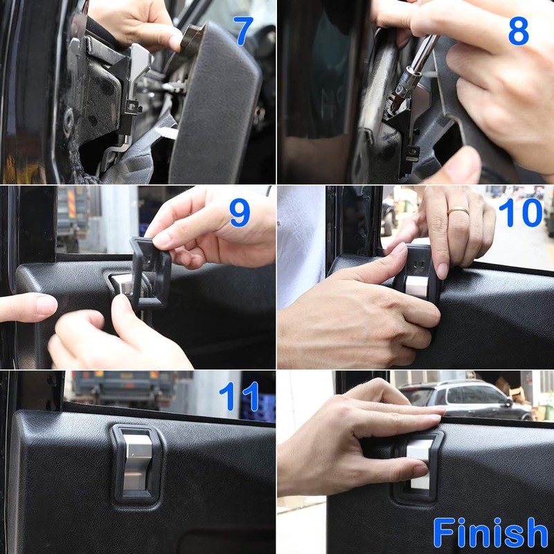 CHEYA Aluminum Alloy Car Interior Door Handle Decoration Cover For