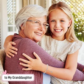 TONY & SANDY Granddaughter Gifts from Grandma, Confirmation Easter Gifts for Kids Teen Girls Jewelry, Granddaughter Bracelet, Baptism Girl Christian Women Cross Faith Graduation Birthday