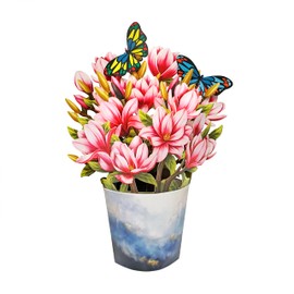 Cutpopup Magnolia Bouquet - Mother's Day Card, Valentine's Card, 26 x 30 cm Birthday Card, Woman, Wedding Card 3D Greeting, Romantic Love Card (Magnolia Bouquet) US8-85DE