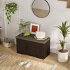 DINZI LVJ Shoe Bench, Entryway Storage Bench with Doors, Cushion,
