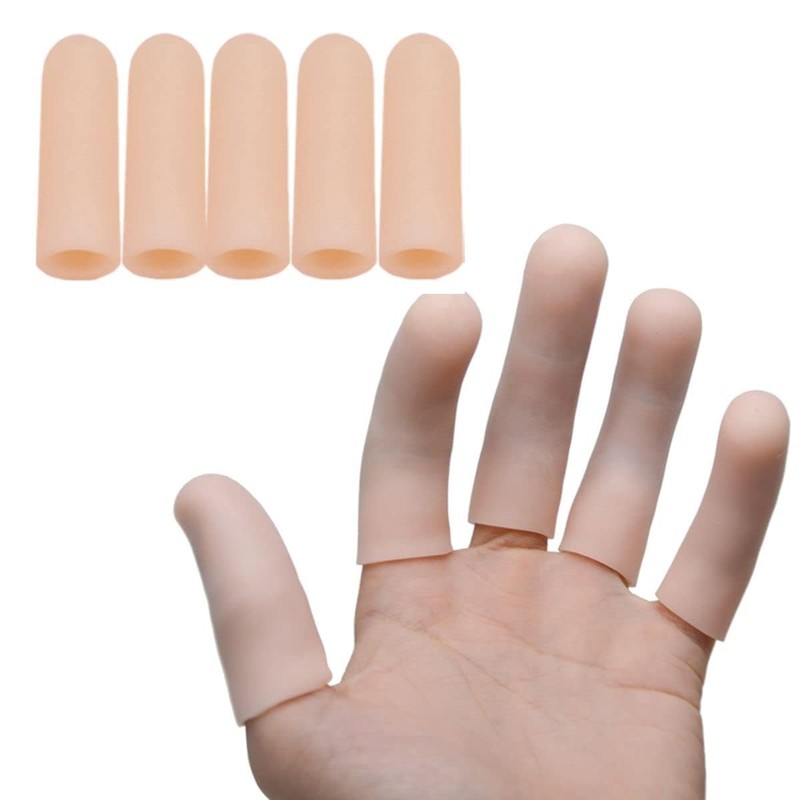 Set Protectores Para Dedo Silicona Resistente Elástico Dedal Funda Para