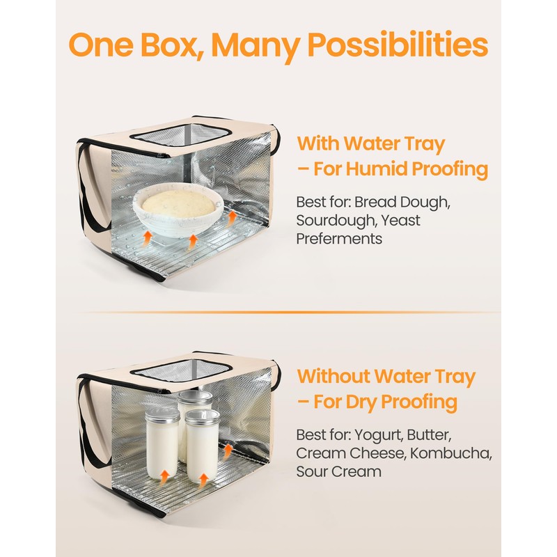 LIFVCNT Bread Proofer & Dough Proofing Box – Foldable Sourdough